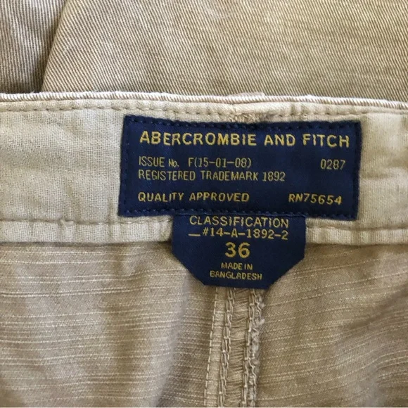 🌿 ABERCROMBIE & FINCH 🌿 men’s utility cargo chino shorts size 36 - Picture 6 of 6